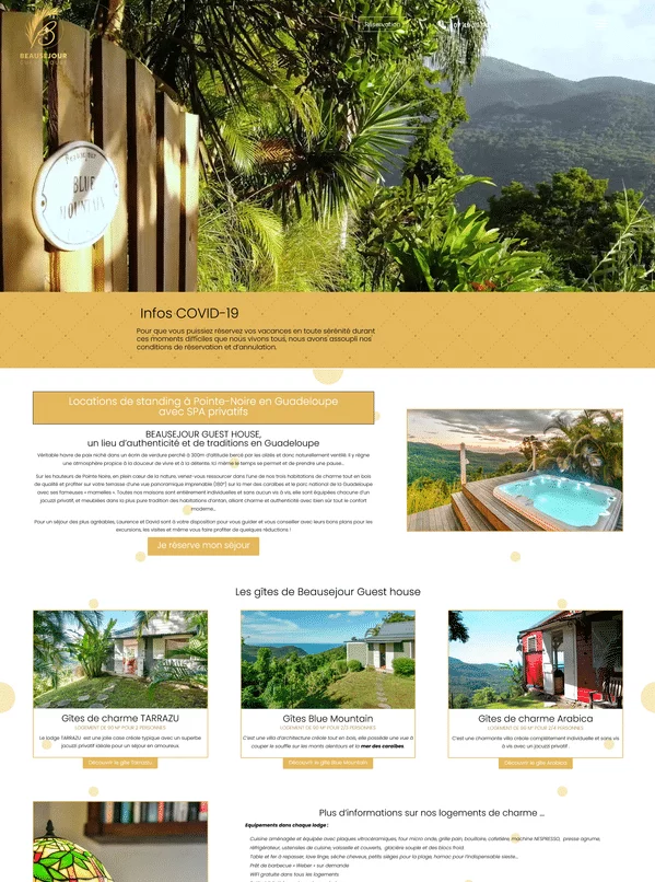 Aperçu du site Beauséjour Guest House