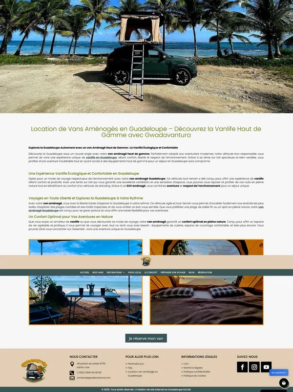Aperçu du site Gwadavantura