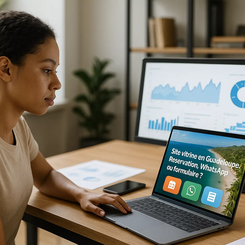 Site vitrine en Guadeloupe : réservation, WhatsApp ou formulaire ?