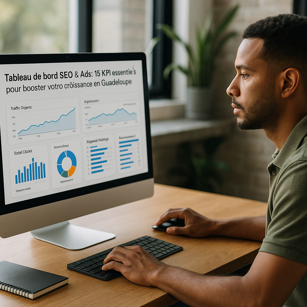 Tableau de bord SEO & Ads : 15 KPI essentiels pour booster votre croissance en Guadeloupe