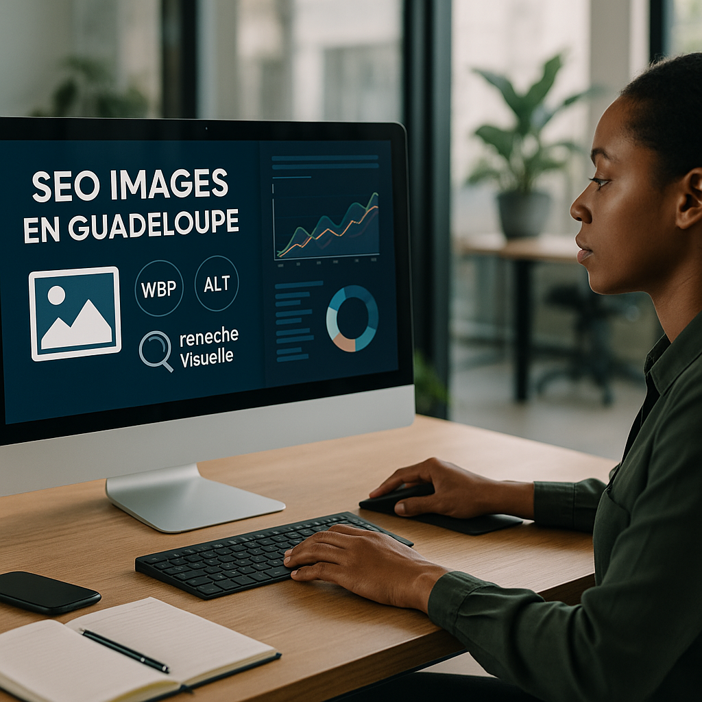SEO images en Guadeloupe : WebP, ALT, poids et recherche visuelle